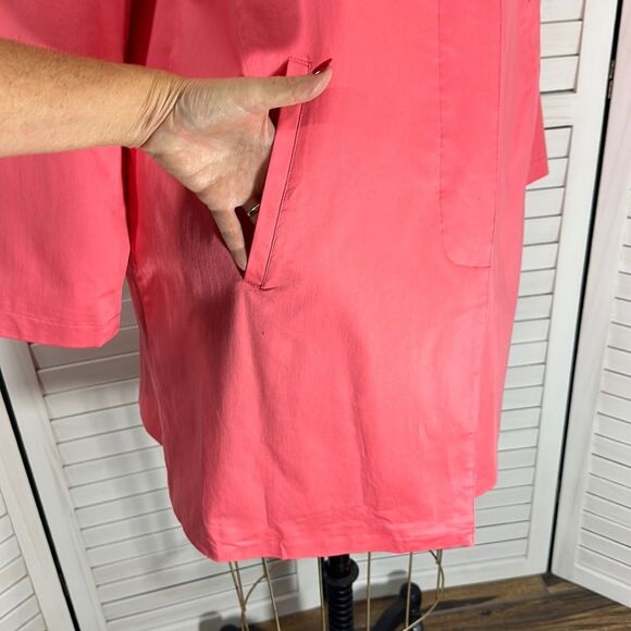 JL Studio Trench  Overcoat Size 1X Spring Coral NWOT - Picture 9 of 12
